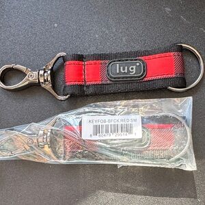 Lug Link Fabric Key Chain - BUFFALO CHECK RED New